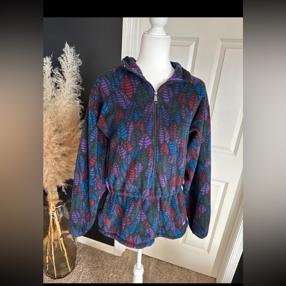 Vintage 1990s Patagonia Leaf Multicolor Zip Synchilla Fleece 
USA size 14/Large - Picture 4 of 12